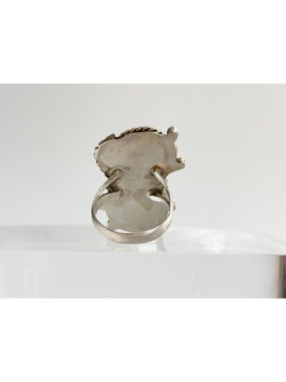 Southwest American Navajo Turquoise Sterling Silver 925 Vintage Ring - sz 7.5 - Picture 11 of 13